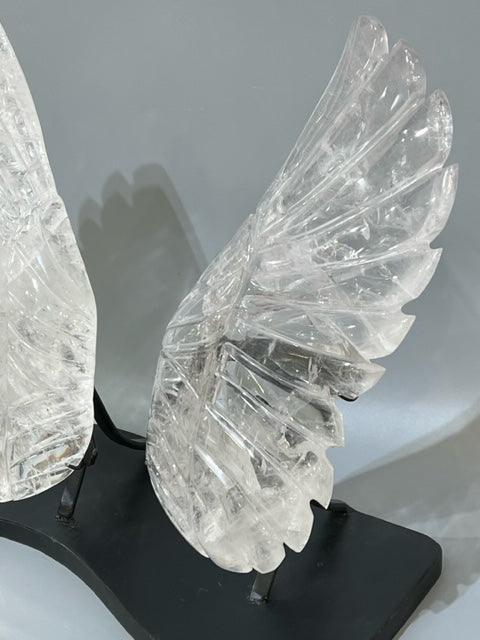 Quartz Carved Angel Wings