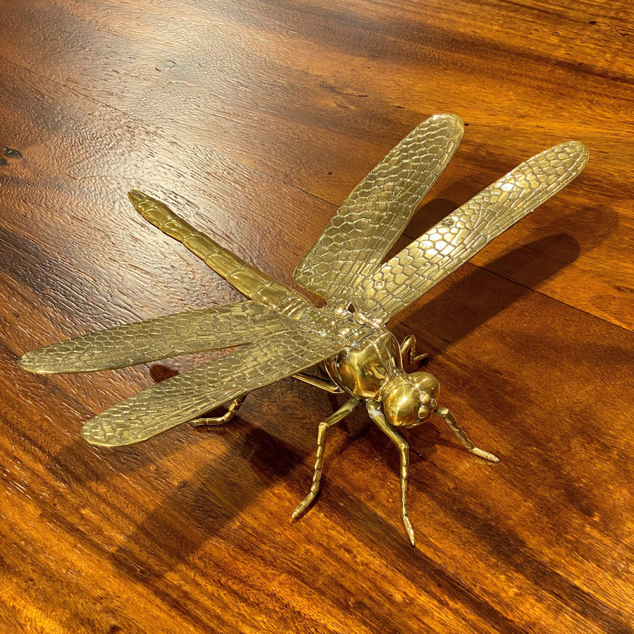 EXTRA LARGE GOLD BRONZE DRAGONFLY