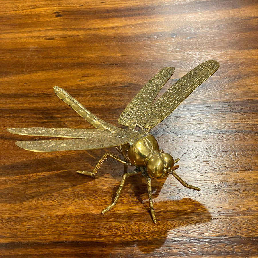 LARGE  GOLD BRONZE DRAGONFLY