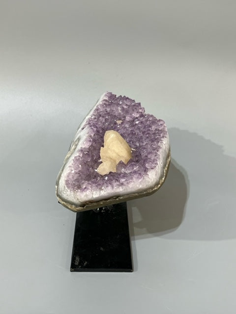 Amethyst Geode with Calcite Inclusion