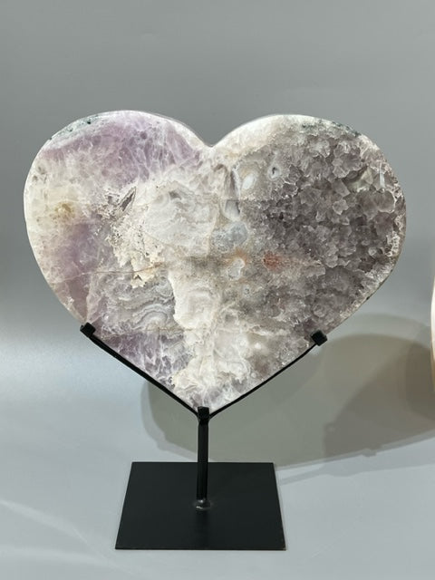Amethyst Heart with Custom Stand