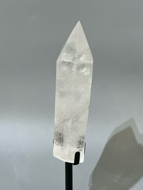 Twin Quartz Points on Rotating Stand