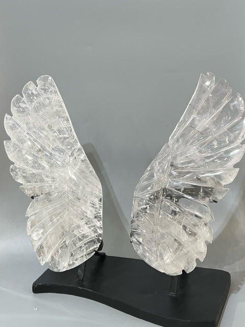Quartz Carved Angel Wings