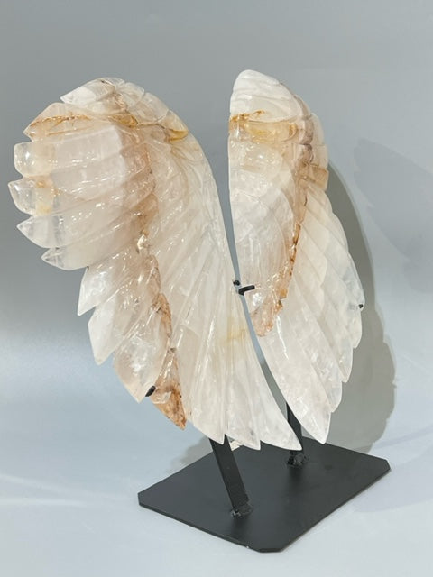 Quartz Angel wings with Custom Stand