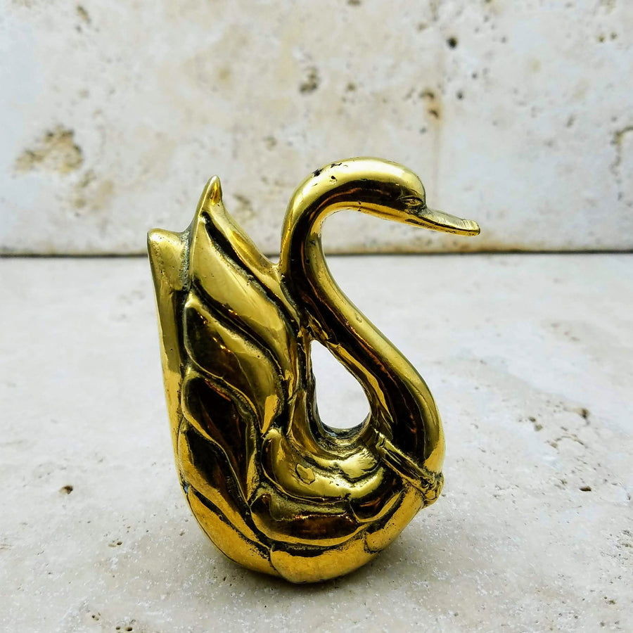 GOLD SWAN SCULPTURE