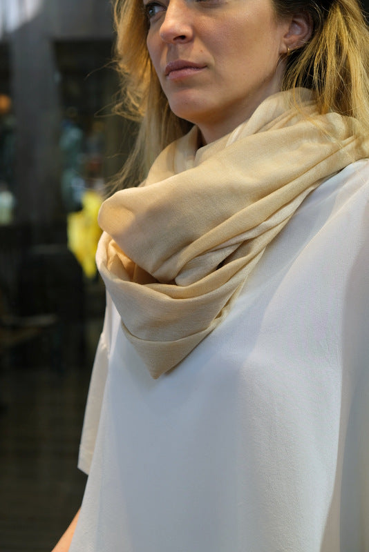 DOUBLE SIDED CASHMERE SCARF