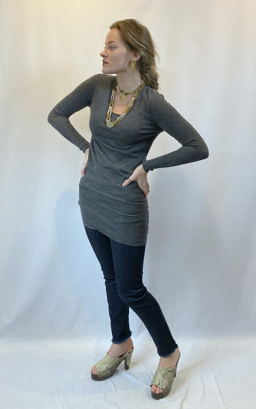CASHMERE FITTED TUNIC