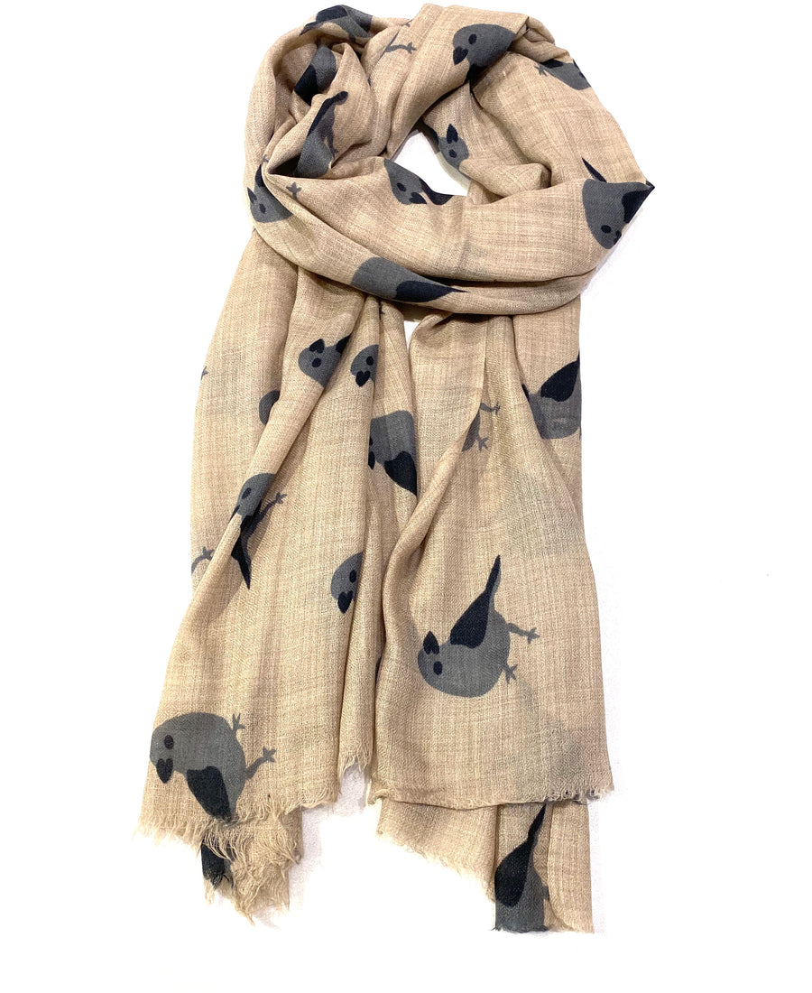 WOVEN CASHMERE PRINTED SCARF